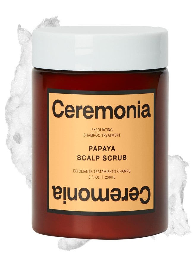 Ceremonia Papaya Scalp Scrub Exfoliating Shampoo Treatment with Papaya Enzymes Pink Salt Detox, 8 Fl Oz | 236 mL - Image 1